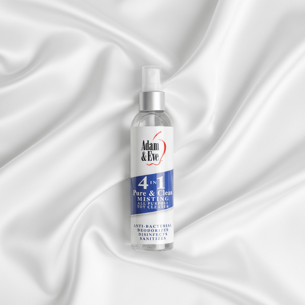 Adam & Eve 4 In 1 Pure & Clean - Misting All Purpose Toy Cleaner - 118 ml Bottle - Silk and Sin