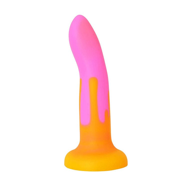 Adam & Eve CHARMED - Pink/Yellow 16.5 cm Dildo - silkandsin