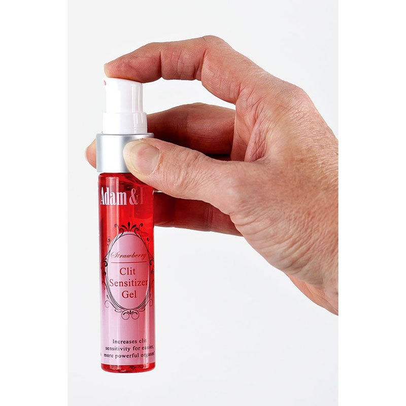 Adam & Eve Clit Sensitiser Gel - Strawberry Flavoured Female Enhancer - 29 ml Bottle - silkandsin