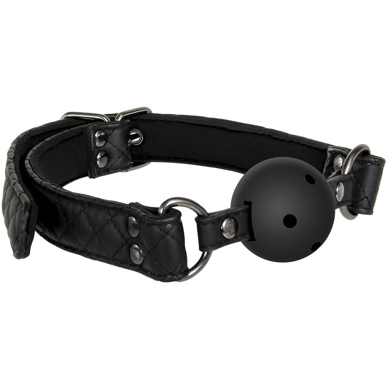 Adam & Eve Eve's Fetish Dreams Ball Gag - Black Mouth Restraint - Silk and Sin