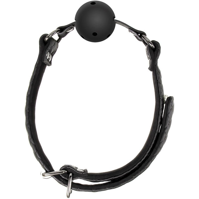 Adam & Eve Eve's Fetish Dreams Ball Gag - Black Mouth Restraint - Silk and Sin