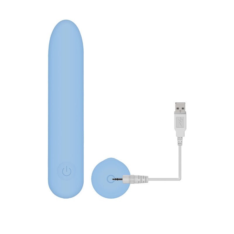 Adam & Eve Eve's Silky Sensations Rechargeable Bullet - Blue 9.4 cm USB Rechargeable Bullet - silkandsin