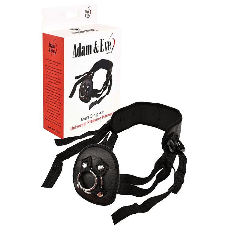 Adam & Eve EVES STRAP-ON - Black Adjustable Strap-On Harness (No Probe Included) - Silk and Sin