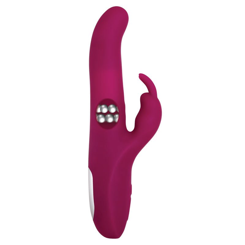 Adam & Eve Eve's Twirling Rabbit Thruster - Purple 24.1 cm USB Rechargeable Thrusting Rabbit Vibrator - Silk and Sin