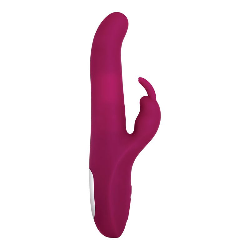 Adam & Eve Eve's Twirling Rabbit Thruster - Purple 24.1 cm USB Rechargeable Thrusting Rabbit Vibrator - Silk and Sin
