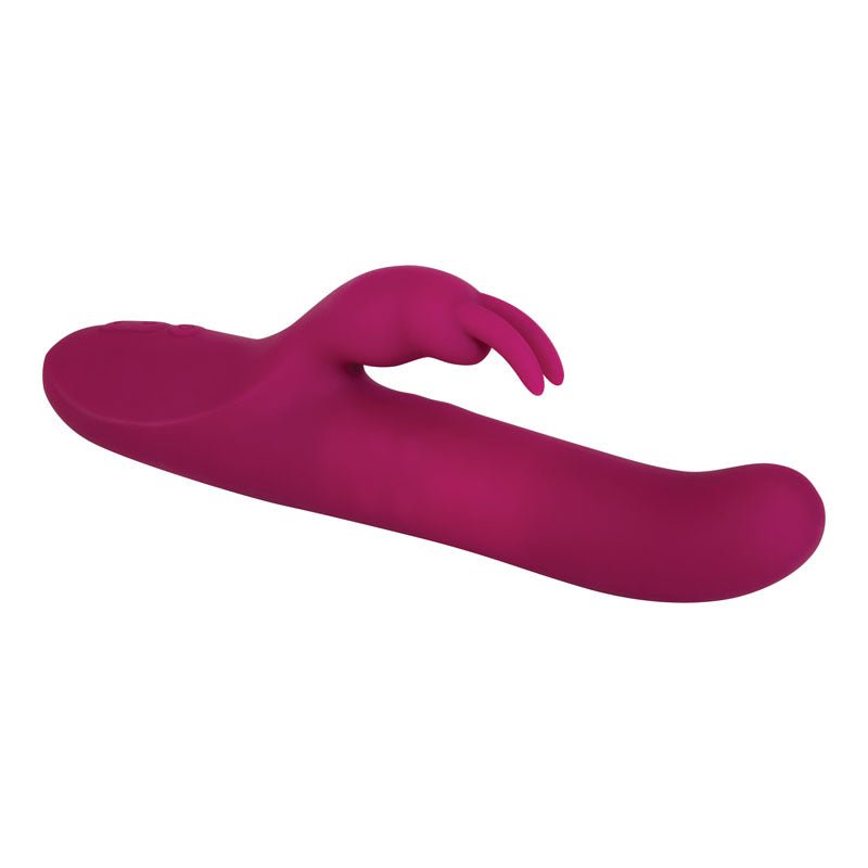 Adam & Eve Eve's Twirling Rabbit Thruster - Purple 24.1 cm USB Rechargeable Thrusting Rabbit Vibrator - Silk and Sin