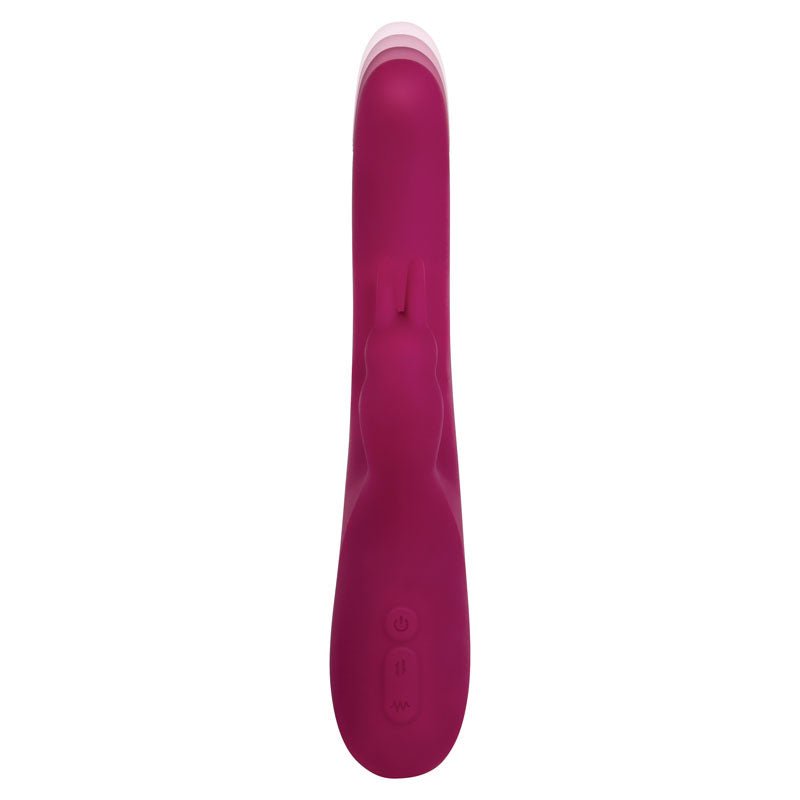 Adam & Eve Eve's Twirling Rabbit Thruster - Purple 24.1 cm USB Rechargeable Thrusting Rabbit Vibrator - Silk and Sin