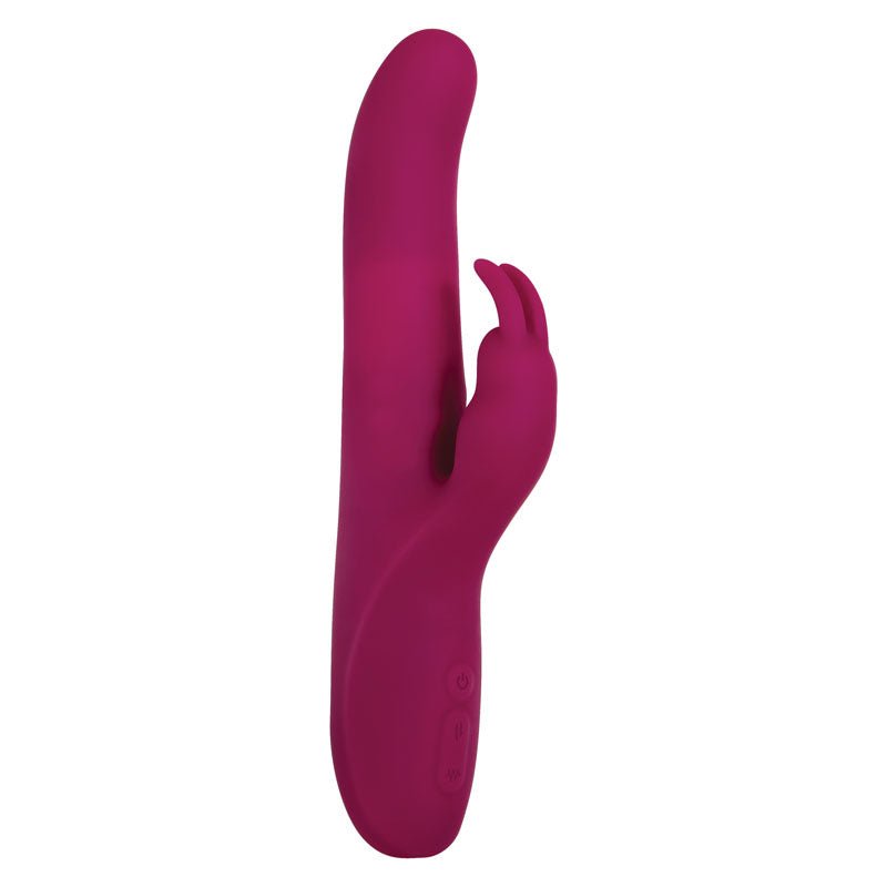 Adam & Eve Eve's Twirling Rabbit Thruster - Purple 24.1 cm USB Rechargeable Thrusting Rabbit Vibrator - Silk and Sin