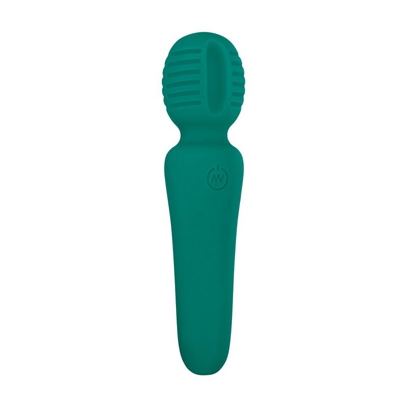 Adam & Eve Petite Private Pleasure Wand - Green 14.8 cm USB Rechargeable Massager Wand - Silk and Sin