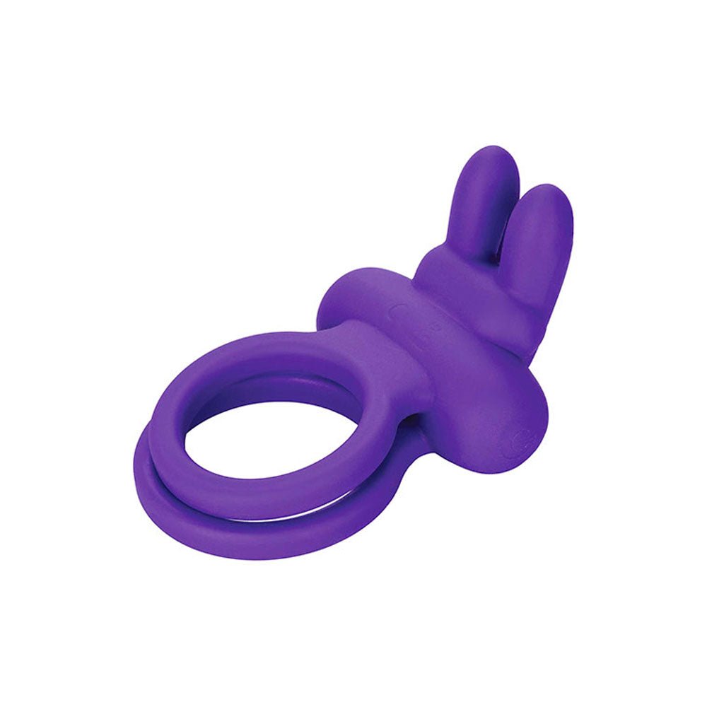 Adam & Eve ROCKIN' RABBIT - Purple USB Rechargeable Cock & Balls Ring - Silk and Sin