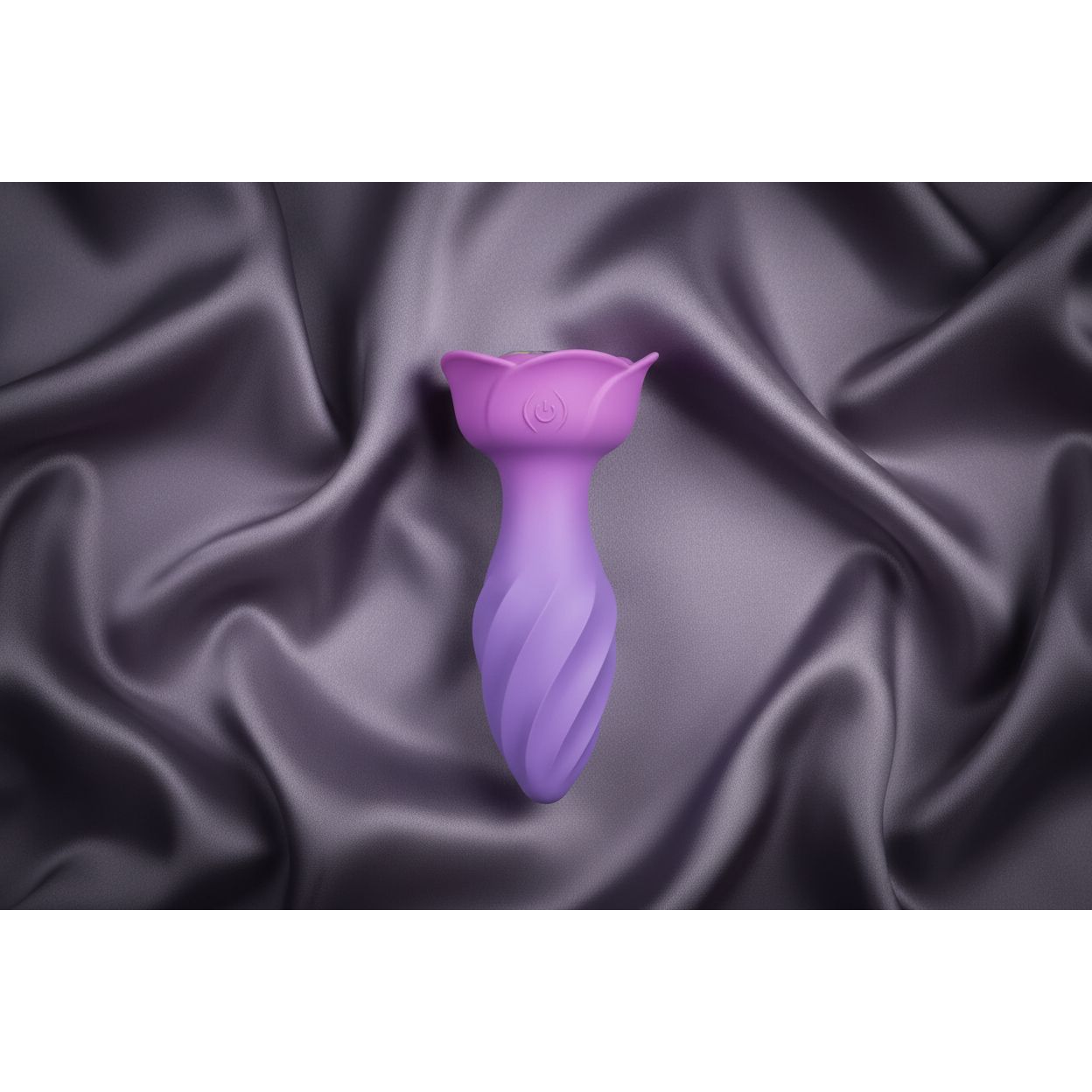 Adam & Eve ROTATING ROSE PLUG - Pink 12 cm USB Rechargeable Rotating & Vibrating Butt Plug with Gem Base - Silk and Sin