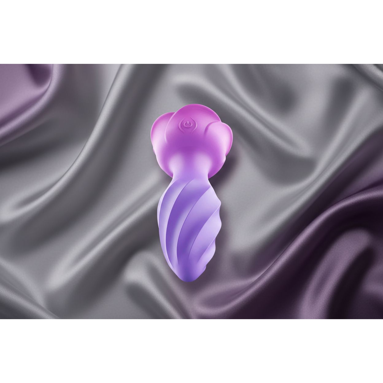 Adam & Eve ROTATING ROSE PLUG - Pink 12 cm USB Rechargeable Rotating & Vibrating Butt Plug with Gem Base - Silk and Sin