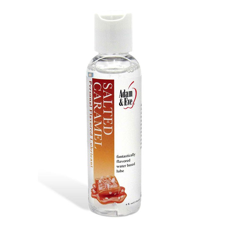 Adam & Eve SALTED CARAMEL Lubricant - Salted Caramel Flavoured Water Based Lubricant - 118 ml Bottle - Silk and Sin