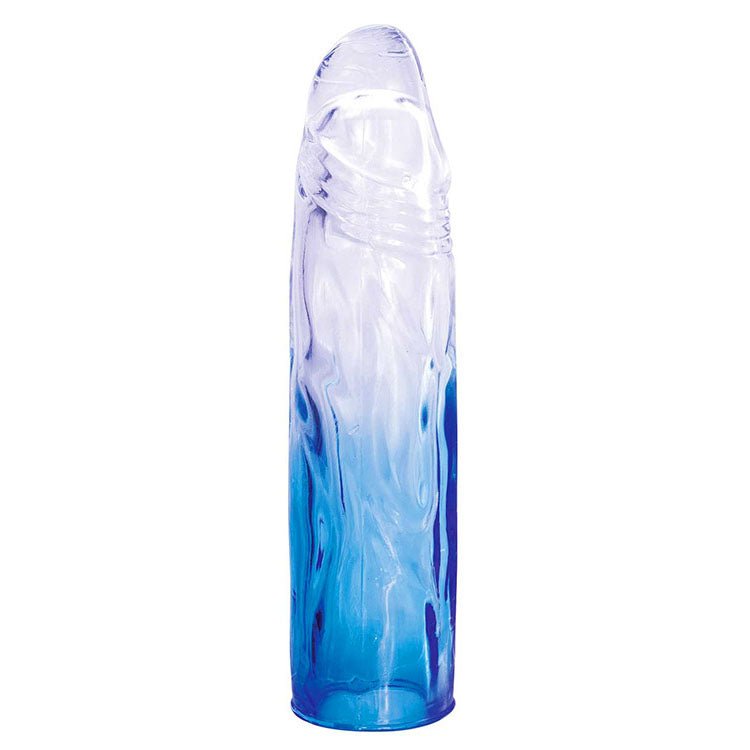 Adam & Eve SAPPHIRE Sleeve Set - Blue Clear Penis Sleeve Set - Set of 4 - silkandsin