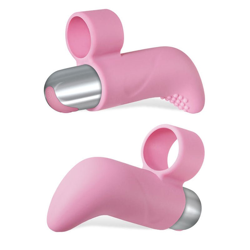 Adam & Eve Silicone Rechargeable Finger Vibe - Pink USB Rechargeable Finger Stimulator - Silk and Sin