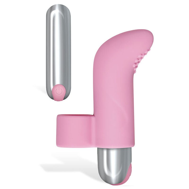 Adam & Eve Silicone Rechargeable Finger Vibe - Pink USB Rechargeable Finger Stimulator - Silk and Sin