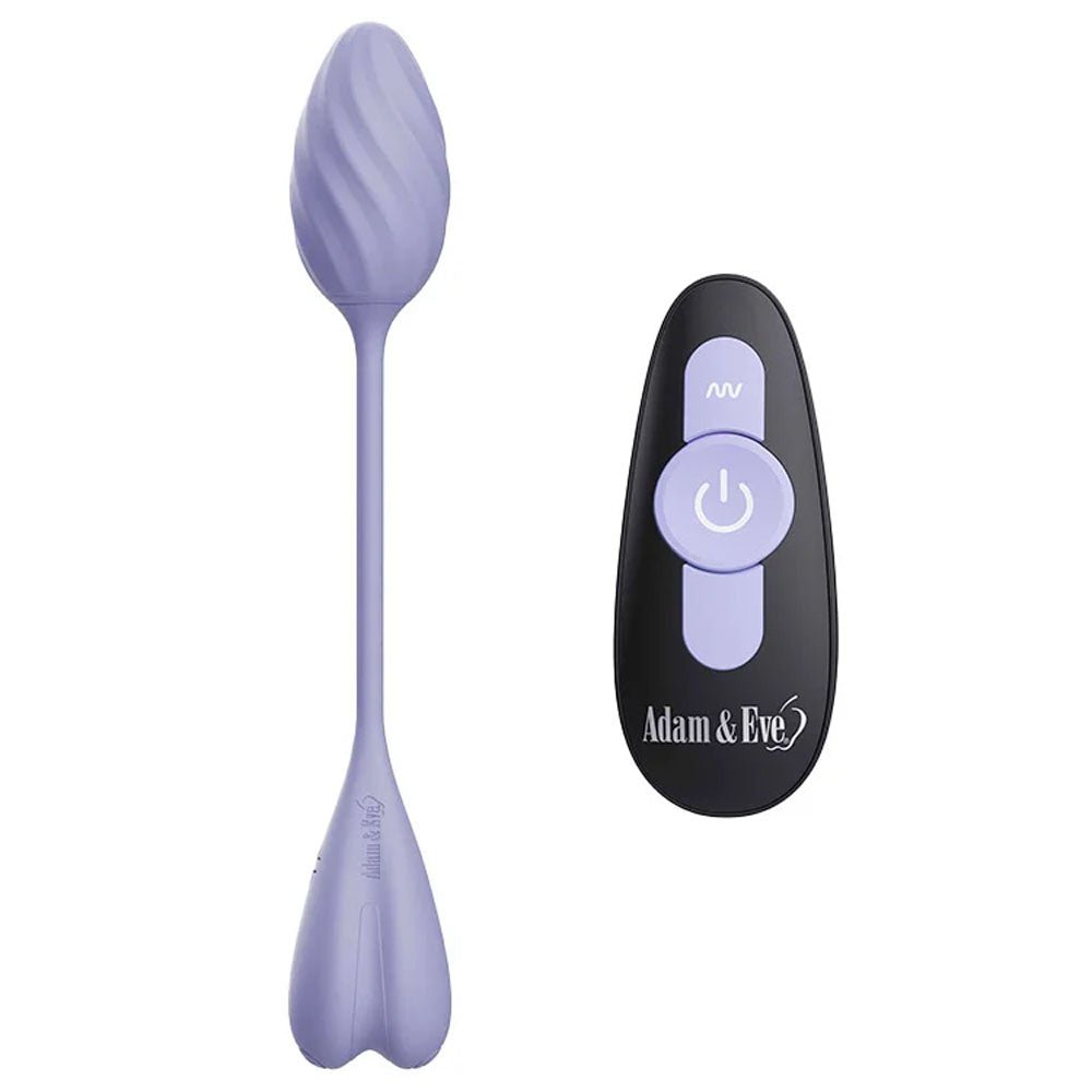 Adam & Eve SPIRAL LOVE Wearable Egg - Purple USB Rechargeable Wearable Vibrating Egg with Wireless Remote - Silk and Sin