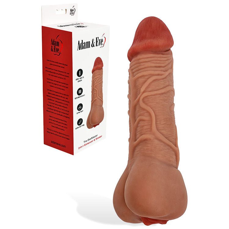 Adam & Eve THE BEEF MASTER - Flesh Stroker Dong - Silk and Sin