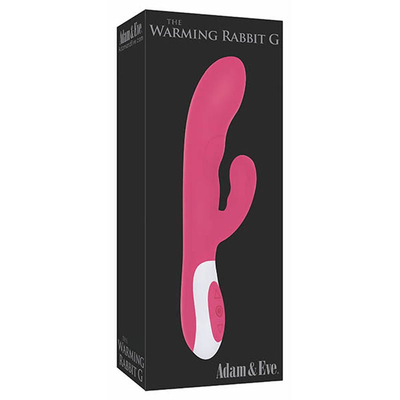 Adam & Eve The Warming Rabbit G - Pink 21.6 cm (8.5'') USB Rechargeable Warming Rabbit Vibrator - Silk and Sin