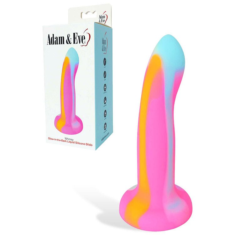 Adam & Eve WHIMSY - Glow In Dark 16.5 cm Dildo - silkandsin