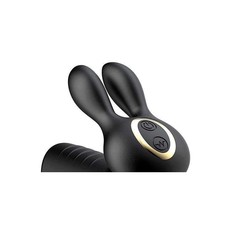 Adam & Eve WILD HARE - Black USB Rechargeable Vibrating Penis Cage with Wireless Remote - silkandsin
