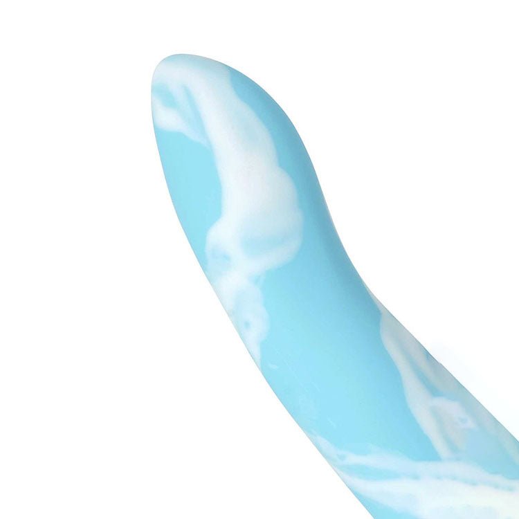 Adam & Eve WONDER - Blue/White 16.5 cm Dildo - silkandsin
