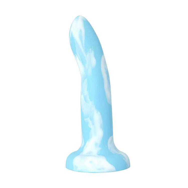 Adam & Eve WONDER - Blue/White 16.5 cm Dildo - silkandsin