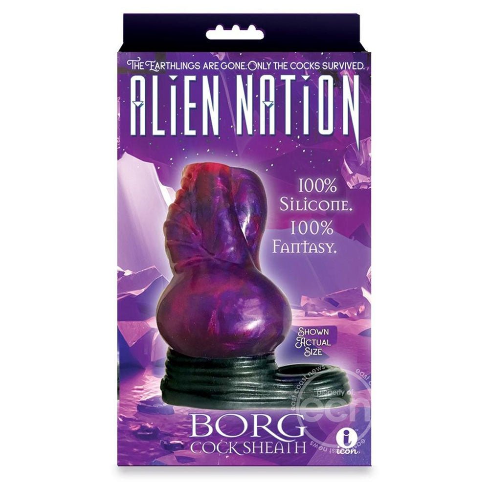 Alien Nation - Borg - Purple/Black 11.5 cm Penis Sheath - Silk and Sin