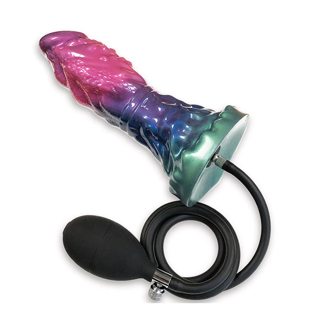 Alien Nation - Expandor - Coloured Inflatable Fantasy Dildo - silkandsin