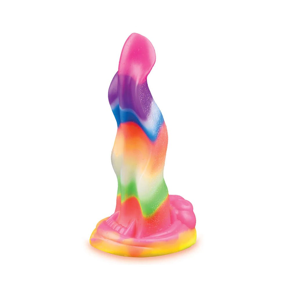 Alien Nation - Lick Of The Lair - Glow in Dark Rainbow 17.8 cm Fantasy Dong - Silk and Sin