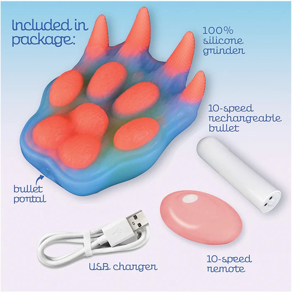 Alien Nation - Pantera - Coloured USB Rechargeable Vibrating Fantasy Grinder Pad with Remote - Silk and Sin