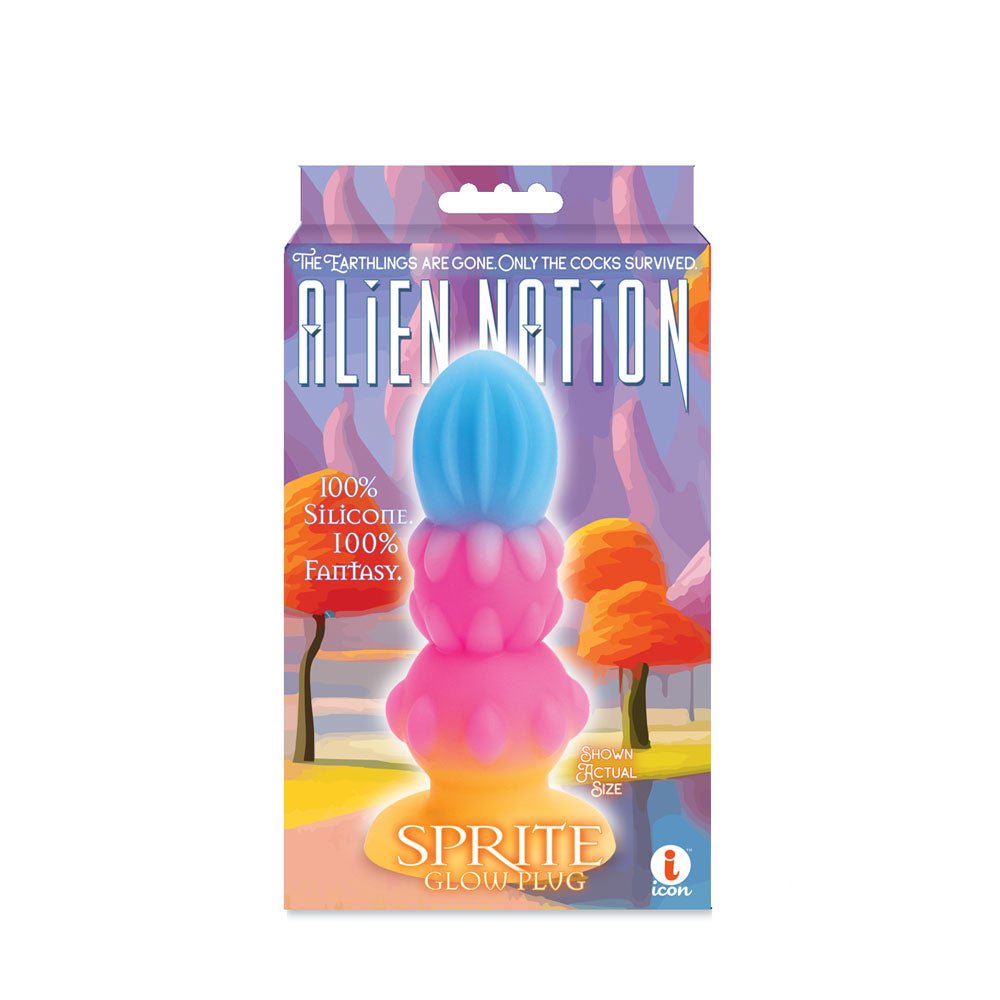 Alien Nation - Sprite - Glow in Dark Coloured 14 cm Fantasy Anal Plug - Silk and Sin