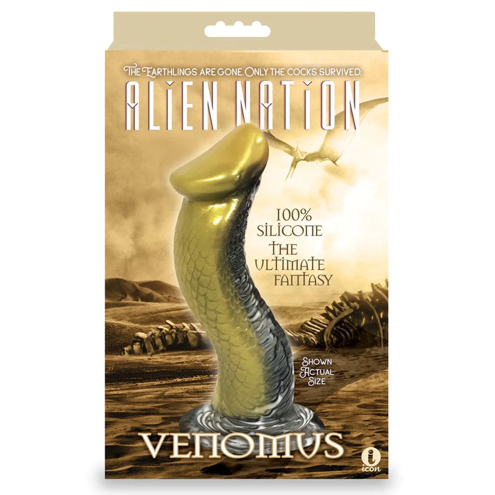 Alien Nation - Venomus - Gold 22.9 cm Snake Fantasy Dong - Silk and Sin