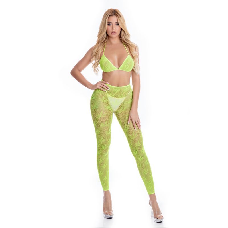 All About Leaf Bra Set Green - Silk and Sin