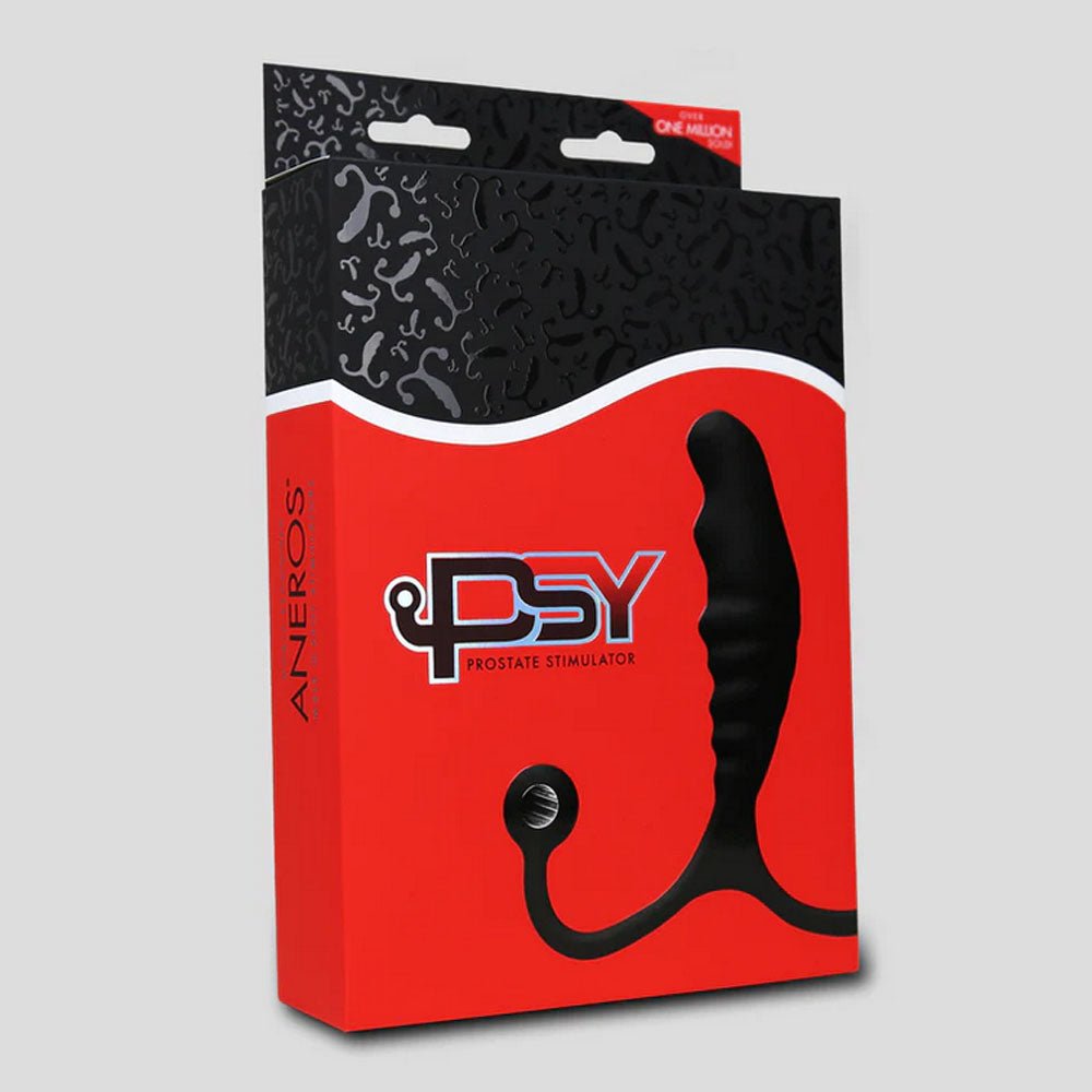 Aneros PSY - Black Prostate Massager with Flexible Arms - Silk and Sin