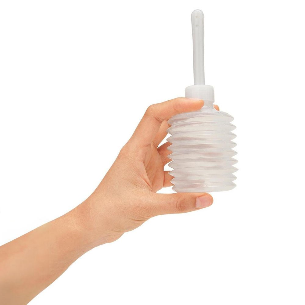 AquaClean 4 Piece Douche Set with Interchangeable Nozzles - 220 ml Capacity with Free Travel Douche Included - Silk and Sin