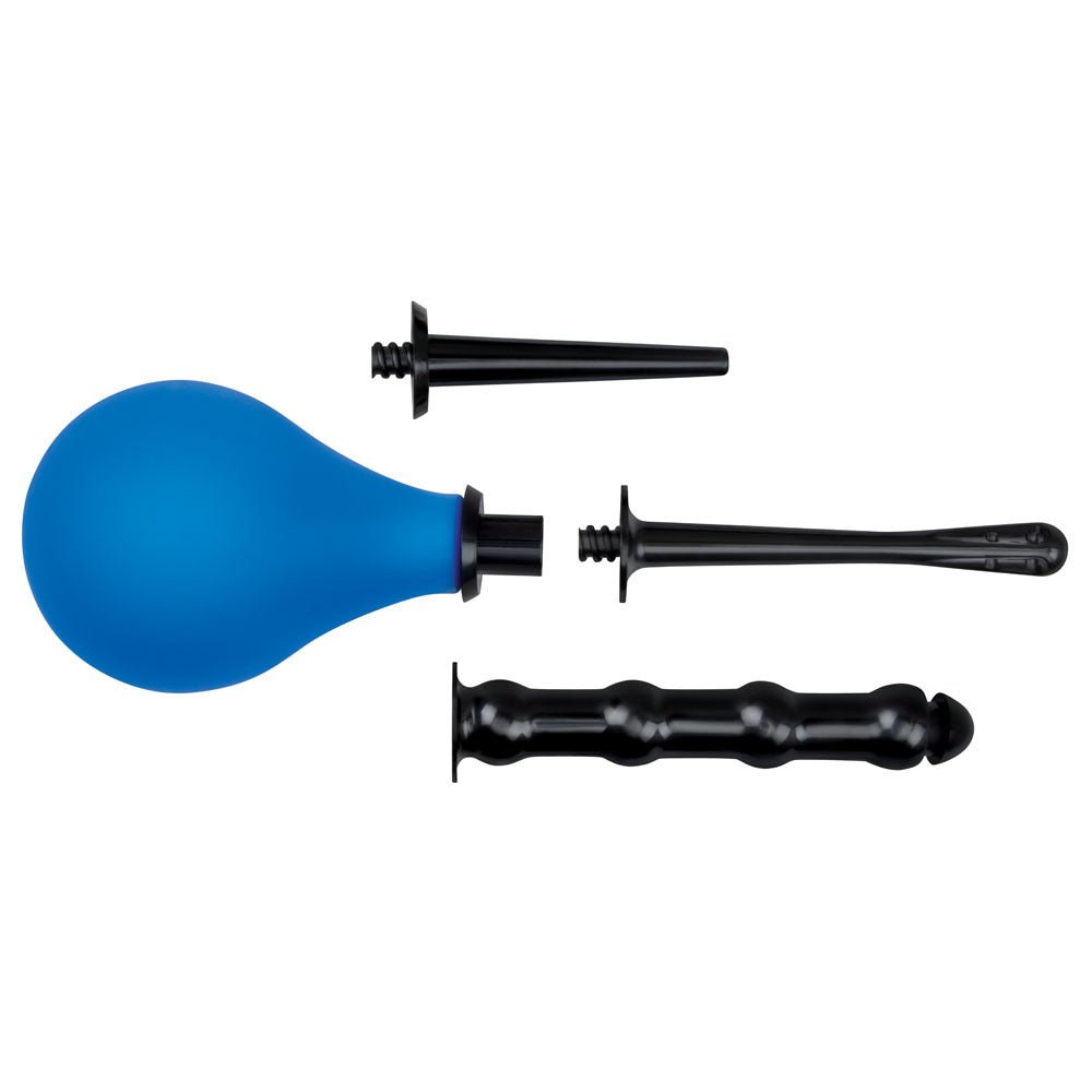 AquaClean 4 Piece Douche Set with Interchangeable Nozzles - 220 ml Capacity with Free Travel Douche Included - Silk and Sin