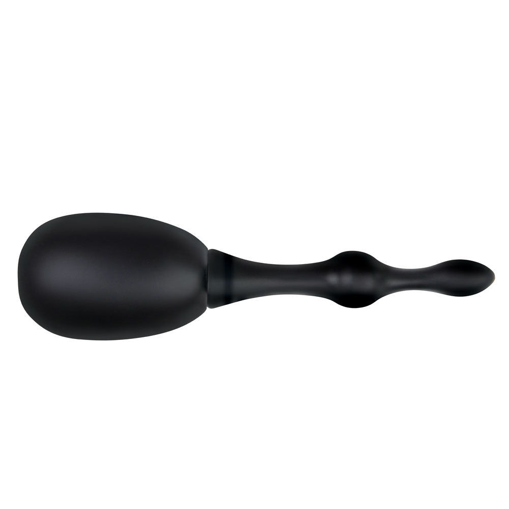 AquaClean Silicone 1-Way Valve Douche Set with Beaded Nozzle - 150 ml Capacity with Free Travel Douche Included - Silk and Sin