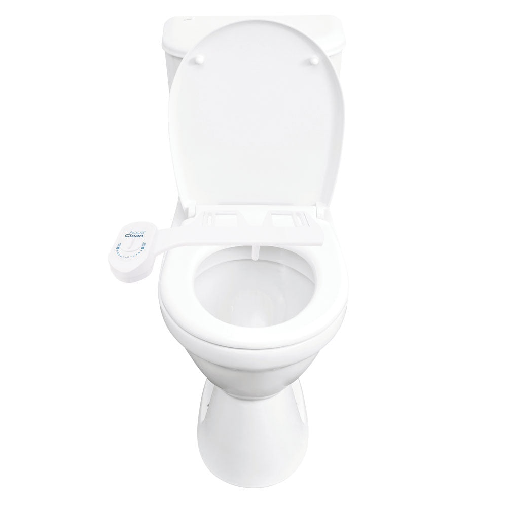 AquaClean Swift Spray Slim Toilet Bidet Attachment - White Non-Electric Bidet Attachment - Silk and Sin