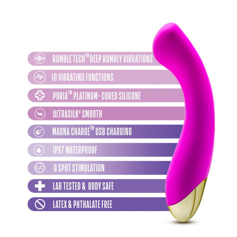 Aria Bangin' AF - Purple 18.4 cm USB Rechargeable Vibrator - Silk and Sin