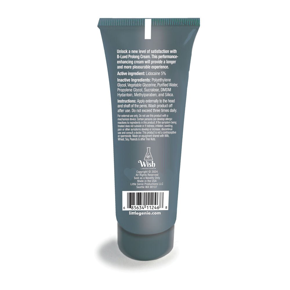 B-LUVD Erection Prolong Cream - Male Desensitising Cream - 59 ml Tube - Silk and Sin