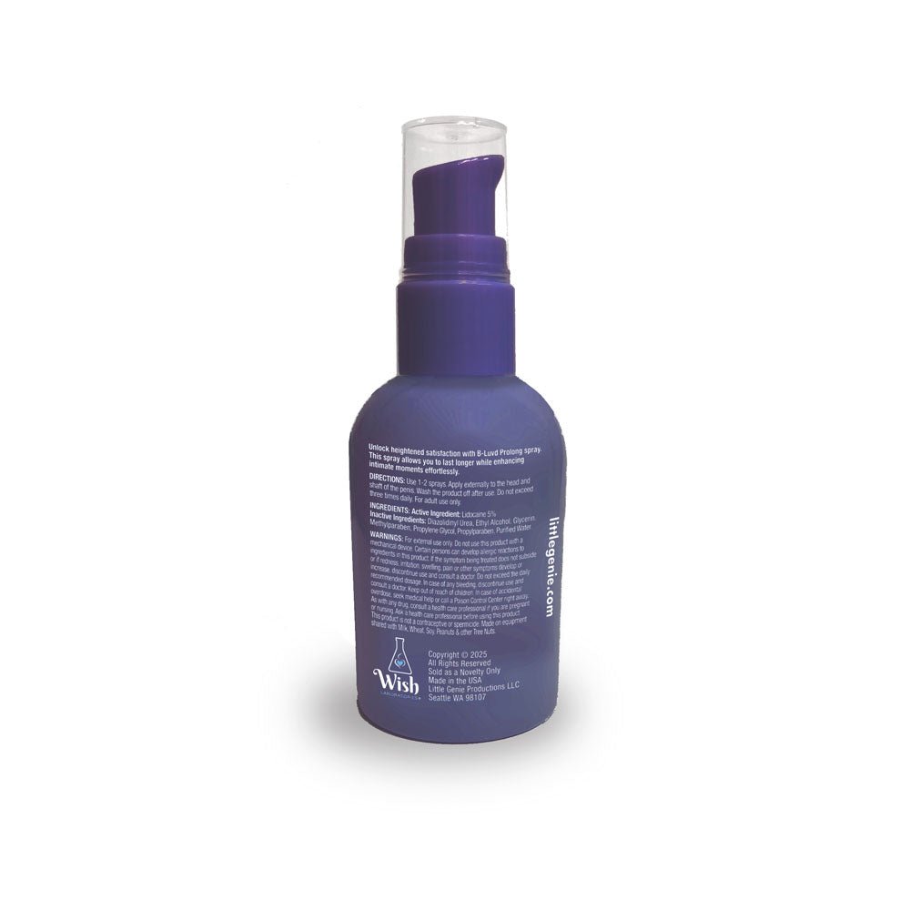 B - LUVD Prolong Spray - Male Desensitising Spray - 59 ml Bottle - silkandsin