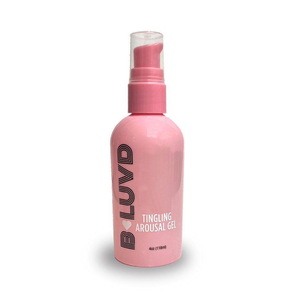 B-LUVD Tingling Arousal Gel - Water Based Unisex Arousal Gel Lubricant - 118 ml Bottle - Silk and Sin
