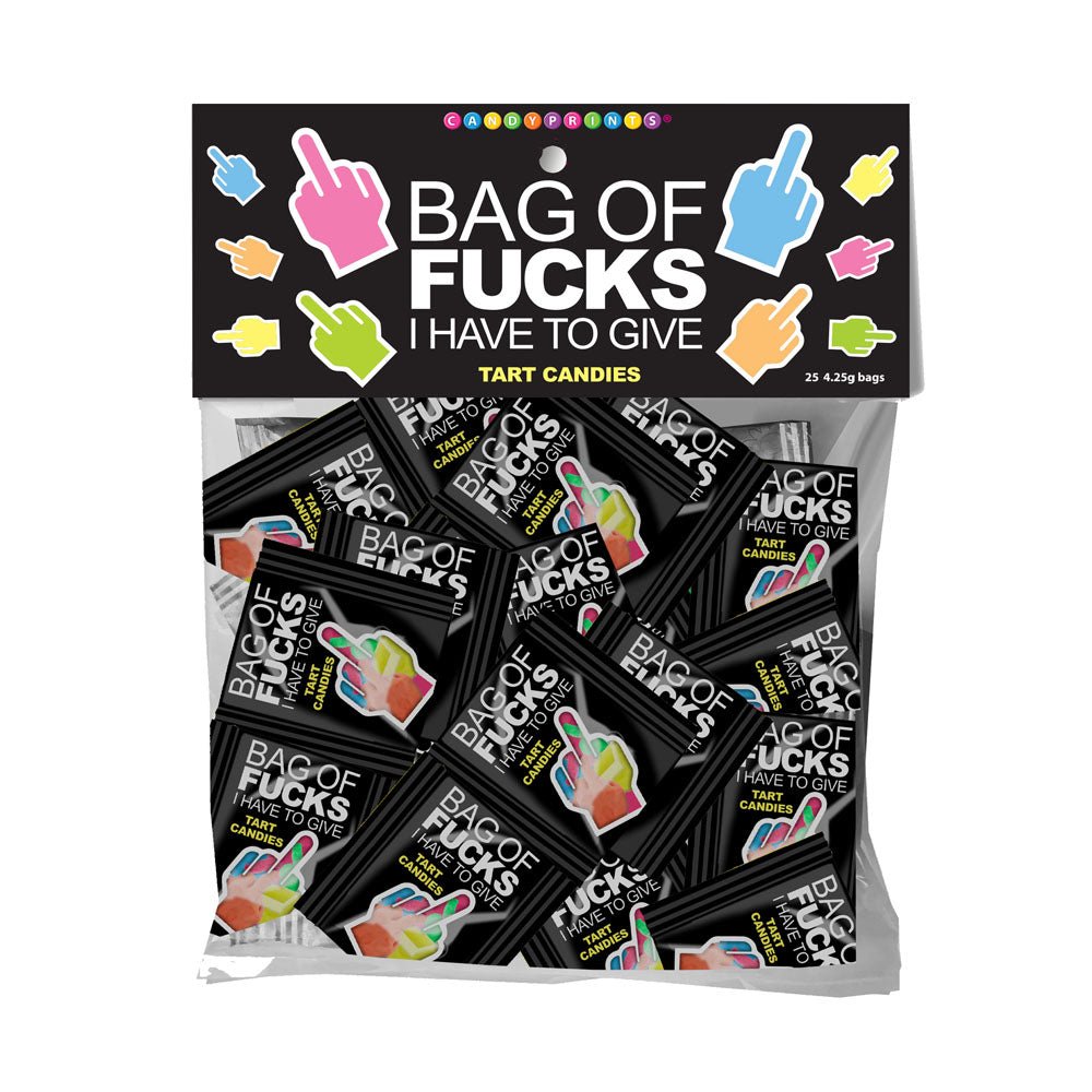 Bag Of Fucks I Have To Give - Bag of 25 - Fruit Flavoured Lollies - Bag of 25 Mini Packs - silkandsin