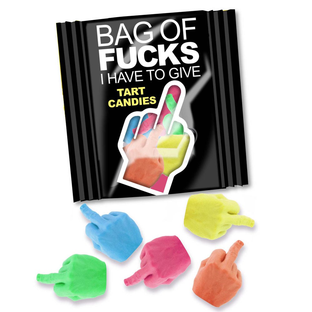 Bag Of Fucks I Have To Give - Display - Fruit Flavoured Lollies - Counter Display of 100 Mini Packs - Silk and Sin