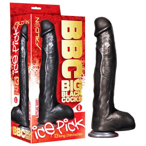BBC (Big Black Cocks) - Ice Pick - Black 33 cm (13'') Dong - Silk and Sin