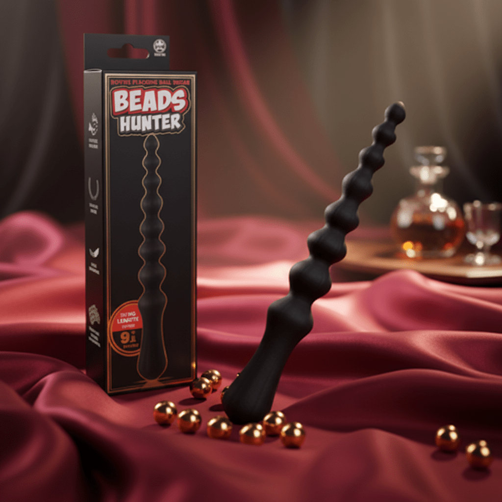 Beads Hunter - Black - Black 24.1 cm Anal Beads - Silk and Sin