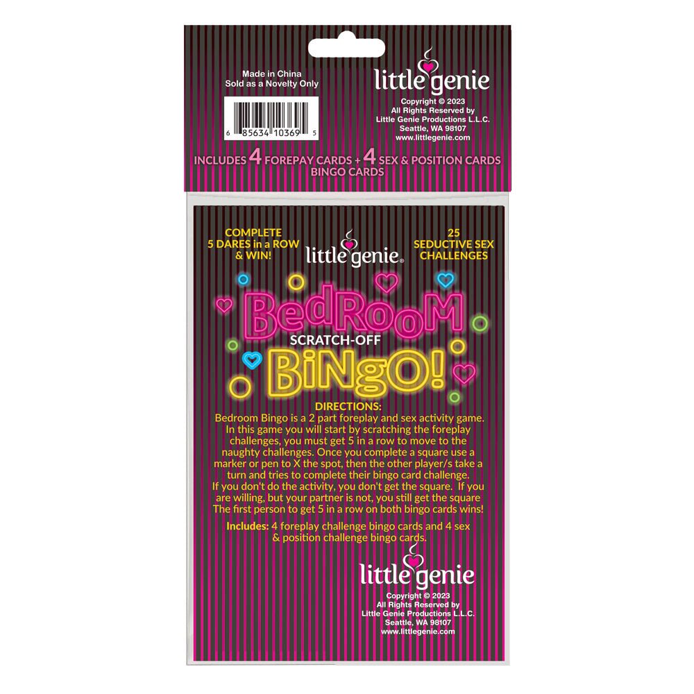 Bedroom Bingo - Foreplay Scratcher Card - Silk and Sin