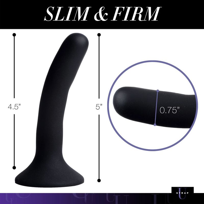 Black Silicone Strap-On Dildo Small - Silk and Sin