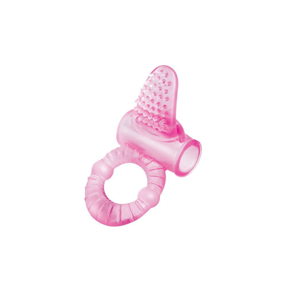 Bodywand Rechargeable Lick It Pleasure Ring - Pink USB Rechargeable Vibrating Cock Ring - Silk and Sin